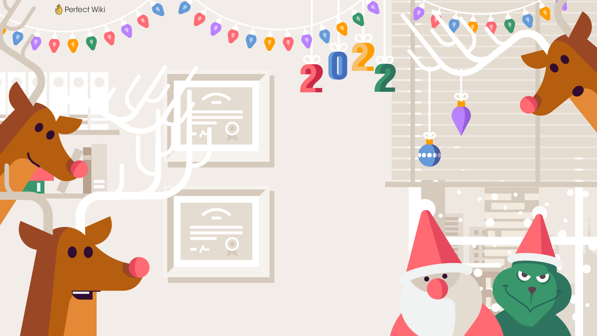 Cartoon Deers - FREE Microsoft Teams background