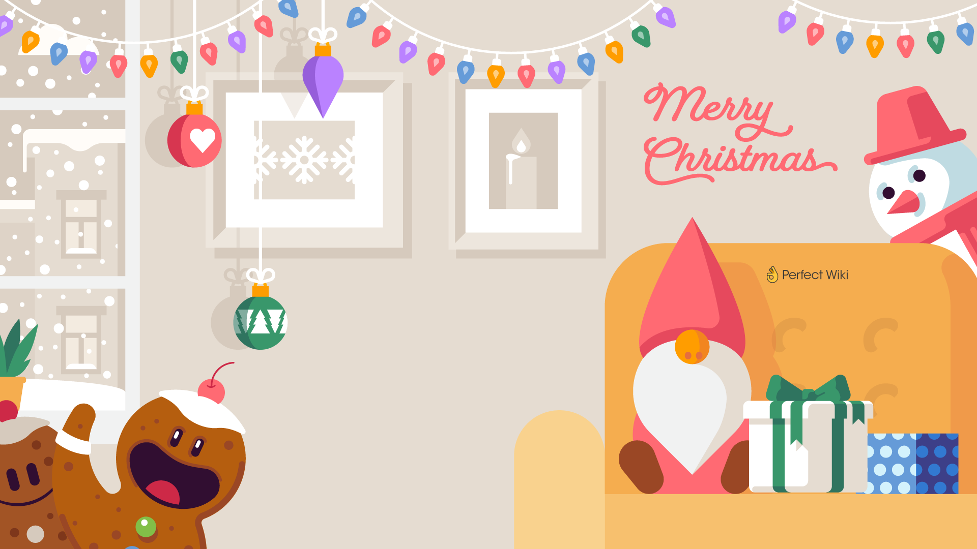 Cartoon Gingerbread - FREE Microsoft Teams background