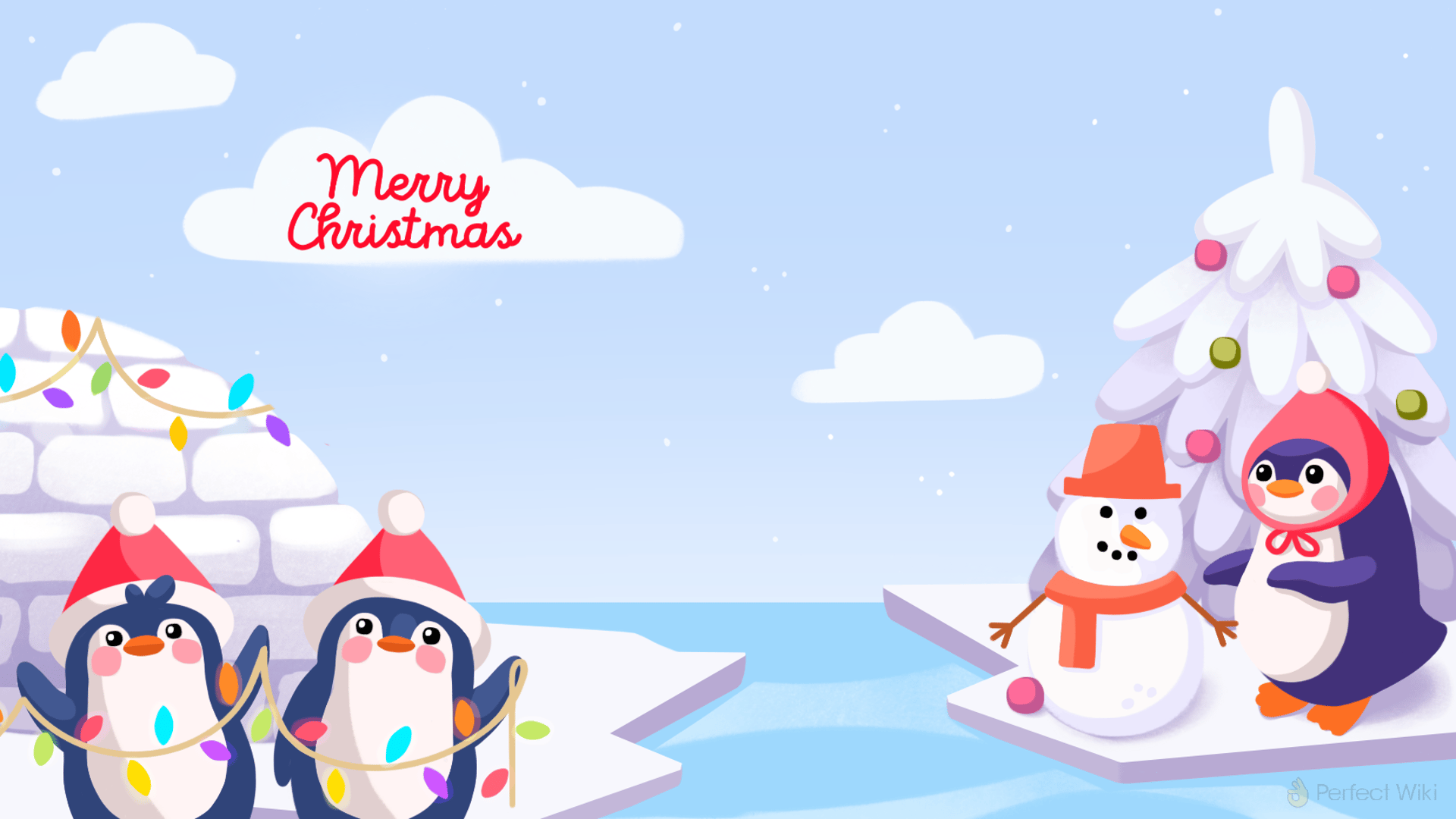 Cartoon Penguins - FREE Microsoft Teams background