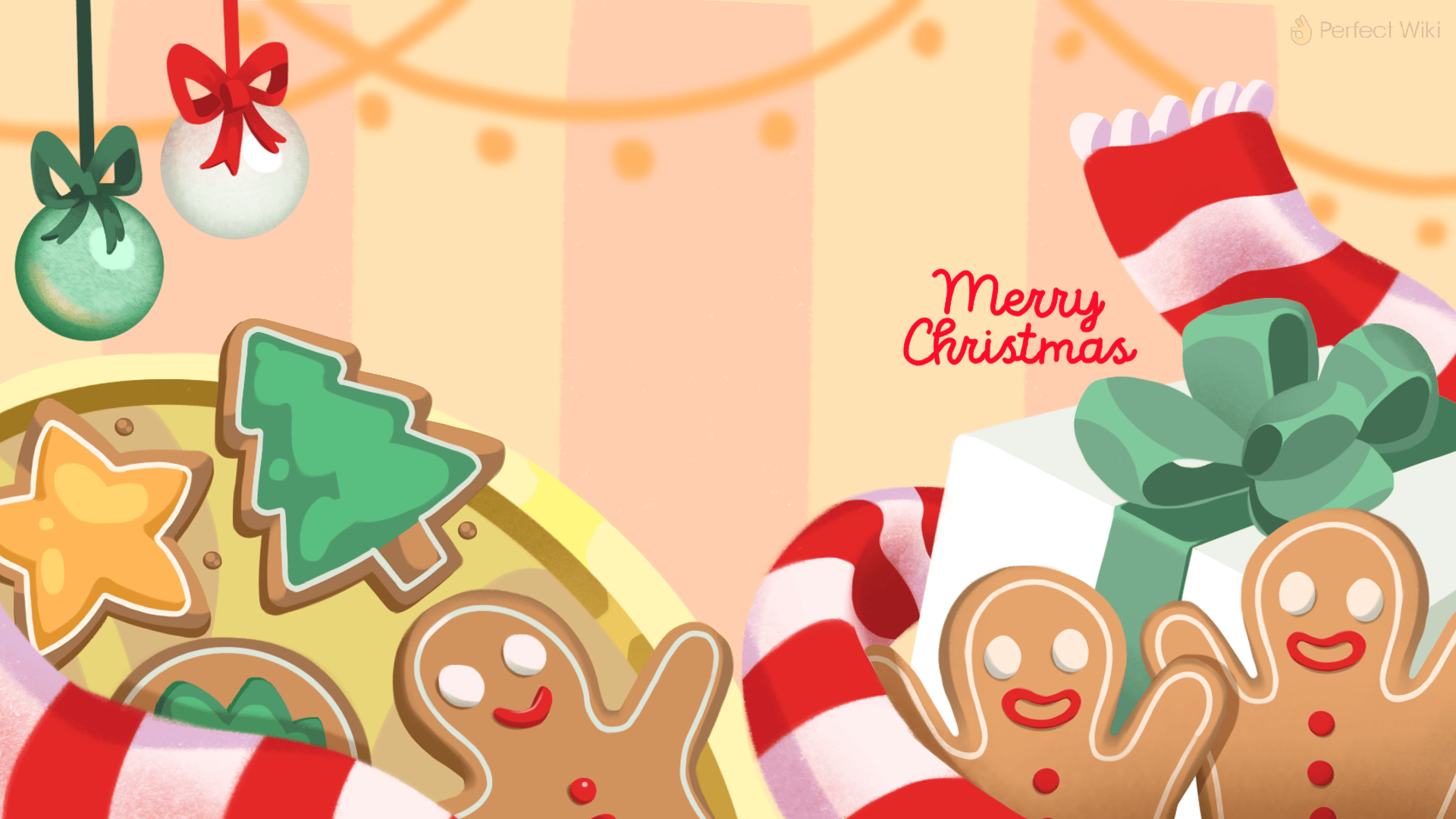 Cartoon Gingerbread 2 - FREE Microsoft Teams background
