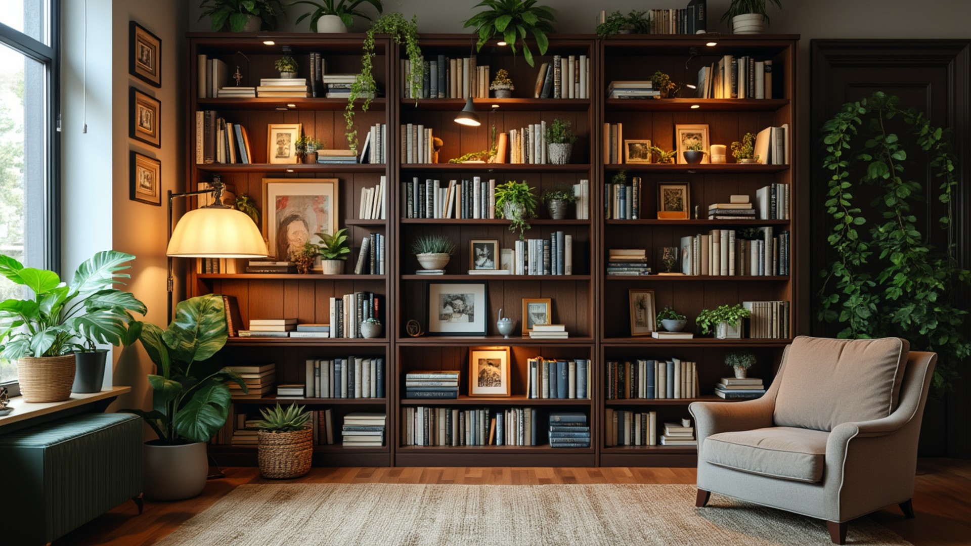Bookshelves and Cozy Seating - FREE Microsoft Teams background
