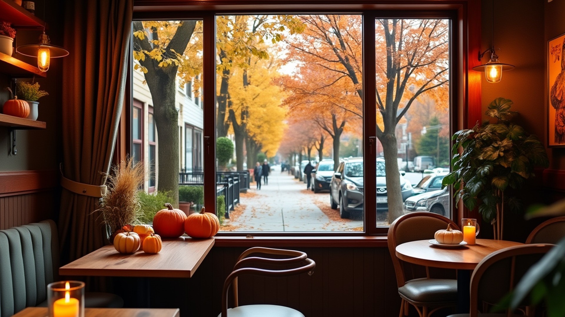 Pumpkin Spice Cafe - FREE Microsoft Teams background