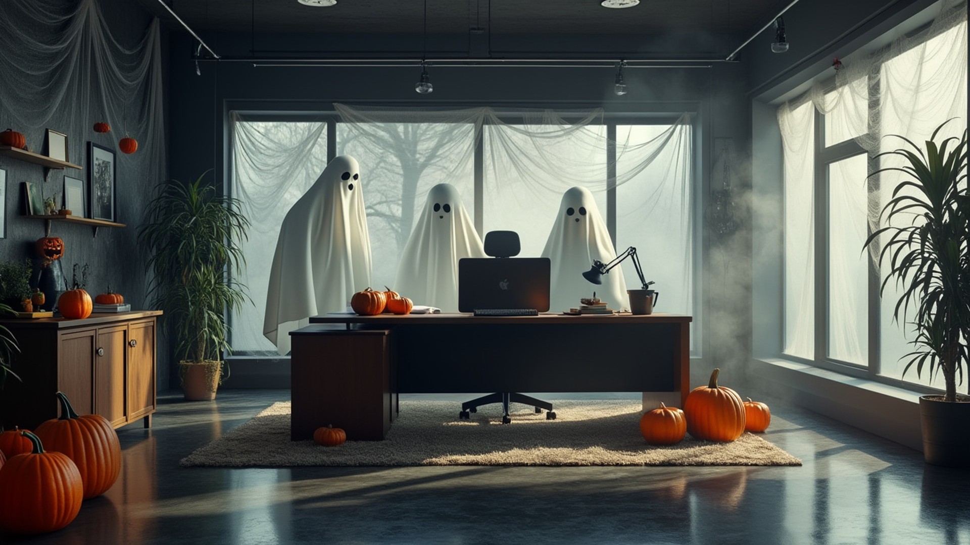 Ghostly Office - FREE Microsoft Teams background