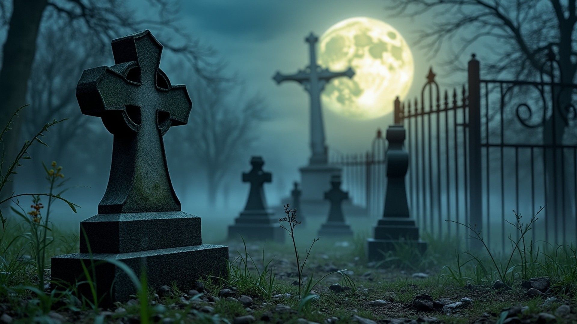 Spooky Graveyard - FREE Microsoft Teams background