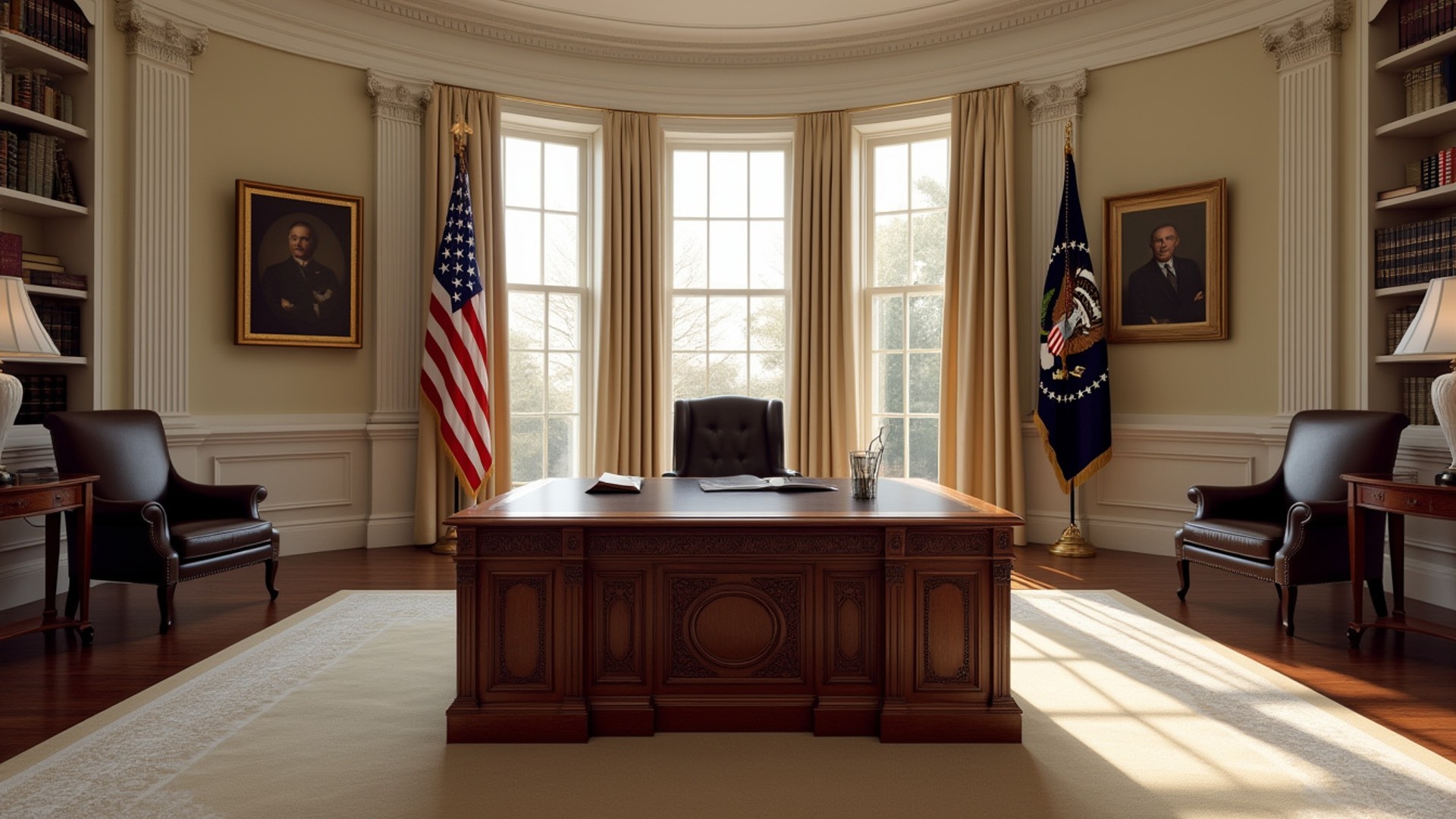 White House Oval Office - FREE Microsoft Teams background