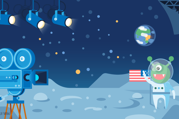 "Moon Landing" - free Microsoft Teams background