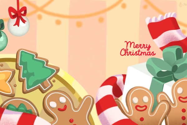 "Cartoon Gingerbread 2" - free Microsoft Teams background