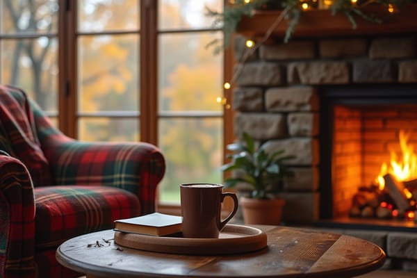 "Fireside Living Room" - free Microsoft Teams background