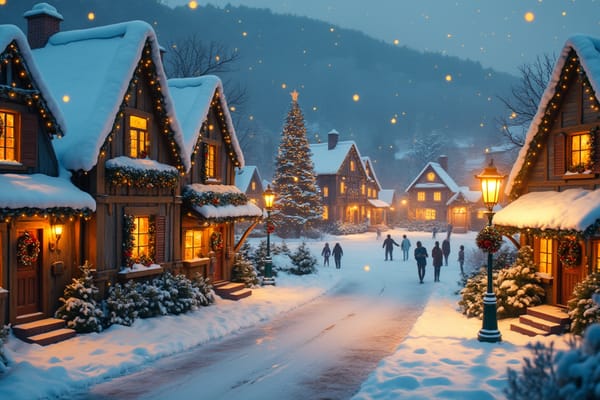 "Christmas Village" - free Microsoft Teams background