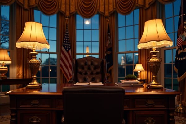 "Oval Office at Night" - free Microsoft Teams background