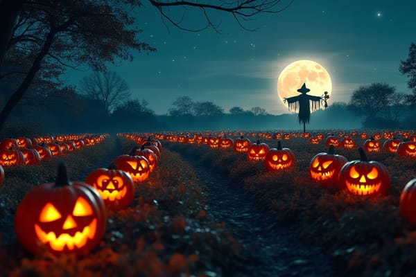 "Pumpkin Patch Night" - free Microsoft Teams background